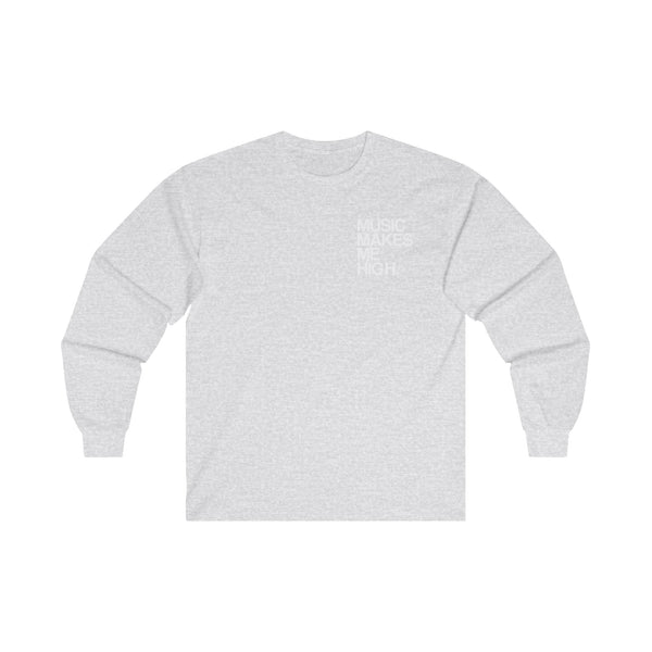 MMMH Unisex Long Sleeve Tee: Ash | White Lettering