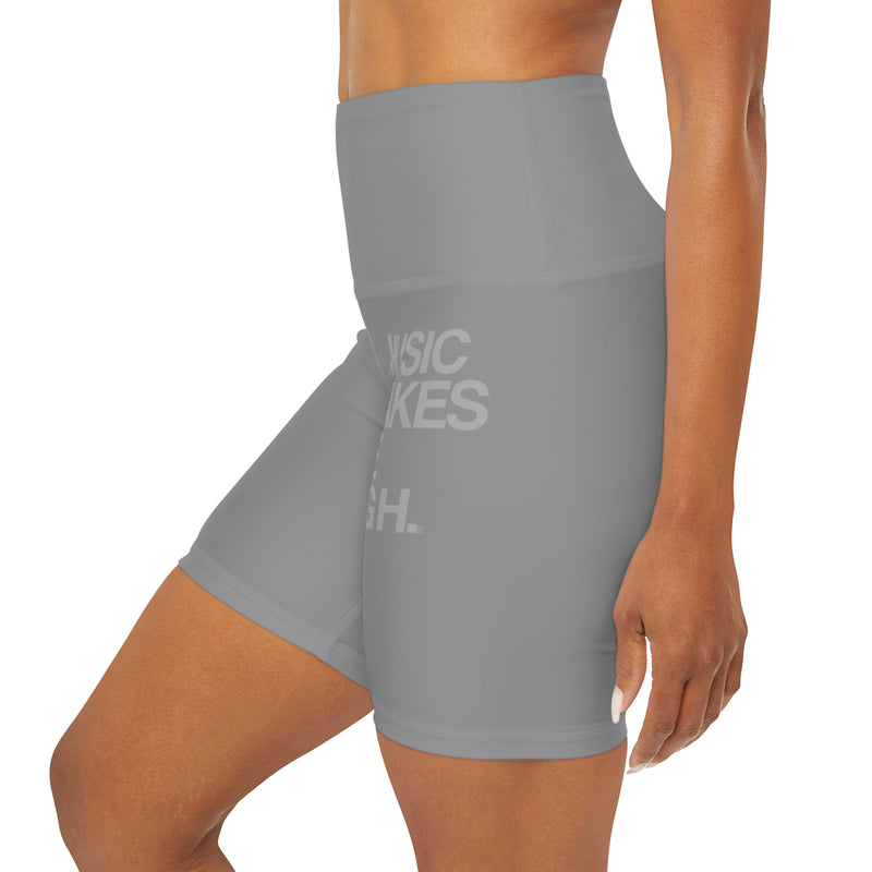 MMMH Yoga Shorts: Grey | Light Grey