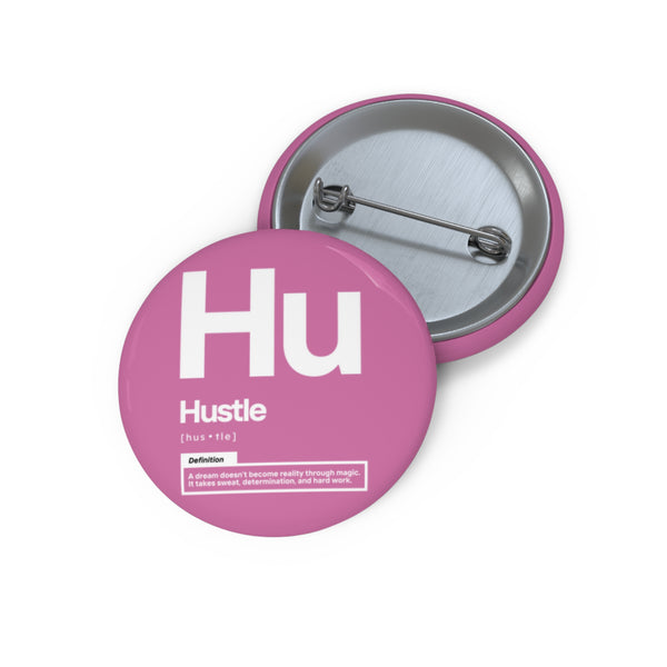 NOVL Round Pin: Hustle White | Light Pink