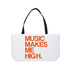 MMMH Weekender Bag (Black Handle): White | Orange