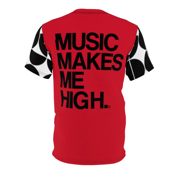 MMMH Unisex T-Shirt: Black Geo/Red | Black