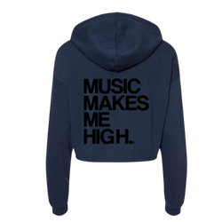 MMMH Cropped Hoodie: Navy | Black