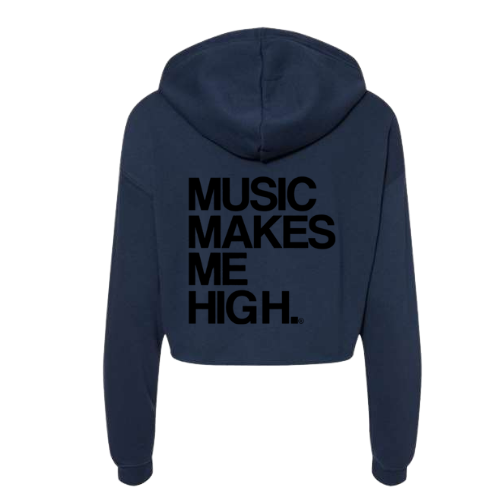 MMMH Cropped Hoodie: Navy | Black