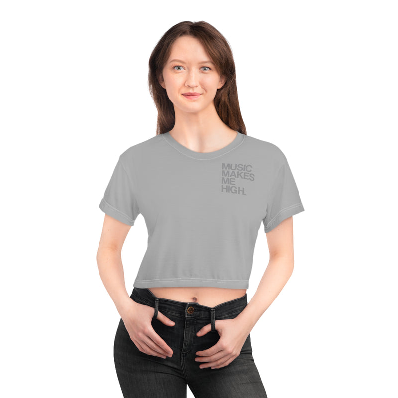 MMMH Cropped Top: Light Grey | Grey