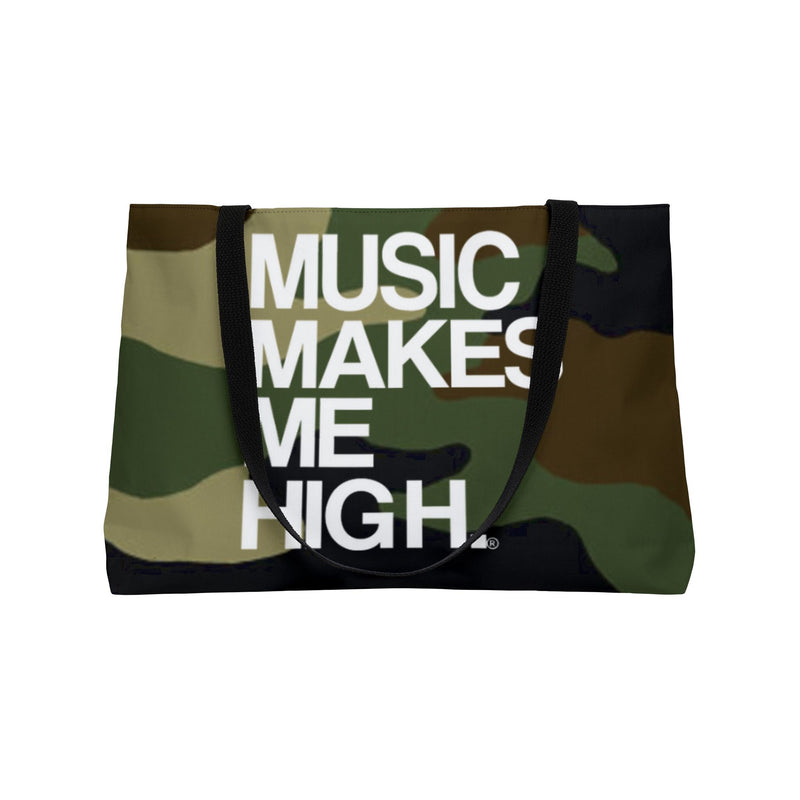 MMMH Weekender Bag (Black Handle): Camo | White