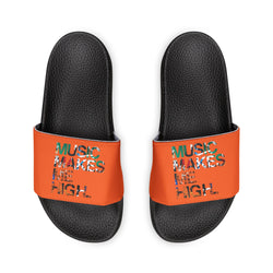 MMMH Unisex Slides: Orange/Black | Graffiti