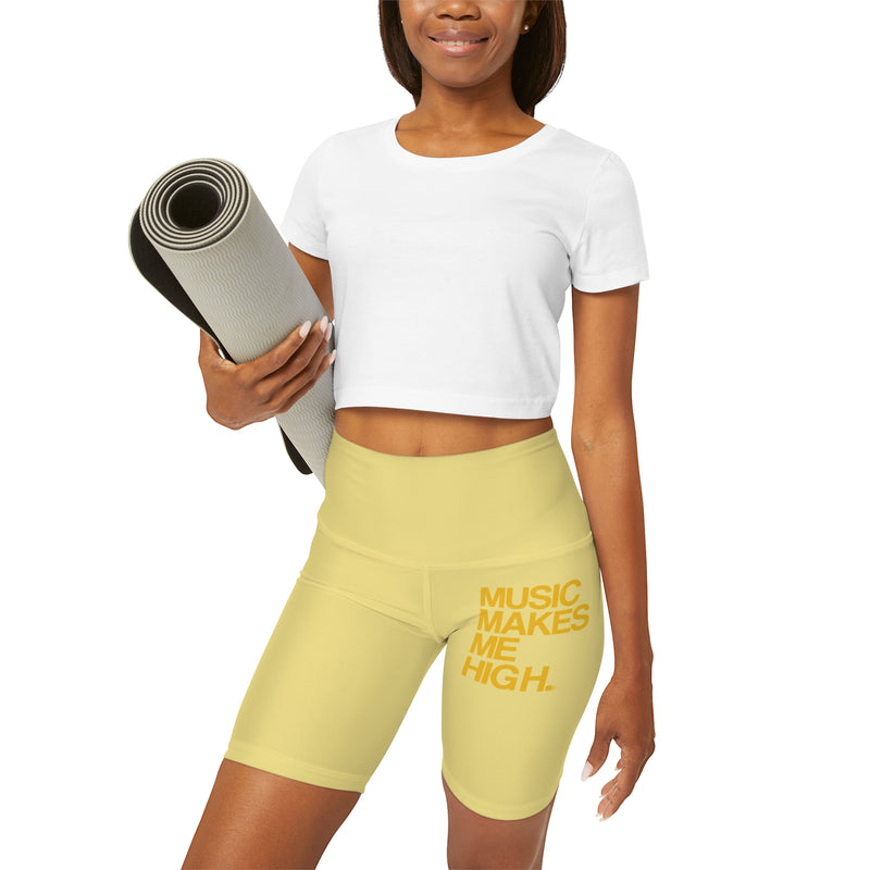 MMMH Yoga Shorts: Light Yellow | Yellow