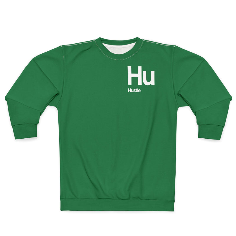 NOVL Unisex Sweatshirt: Hustle White | Dark Green