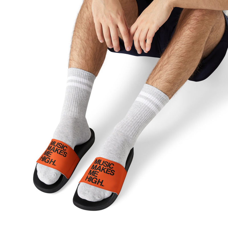 MMMH Unisex Slides: Orange/Black | Black