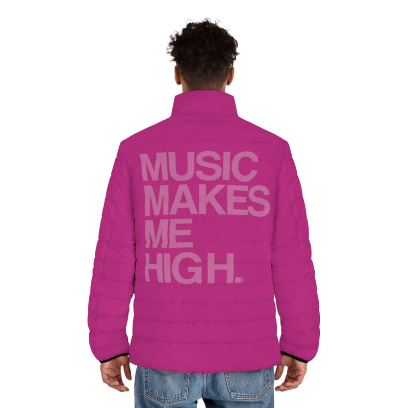 MMMH Men's Puffer Jacket: Pink | Light Pink