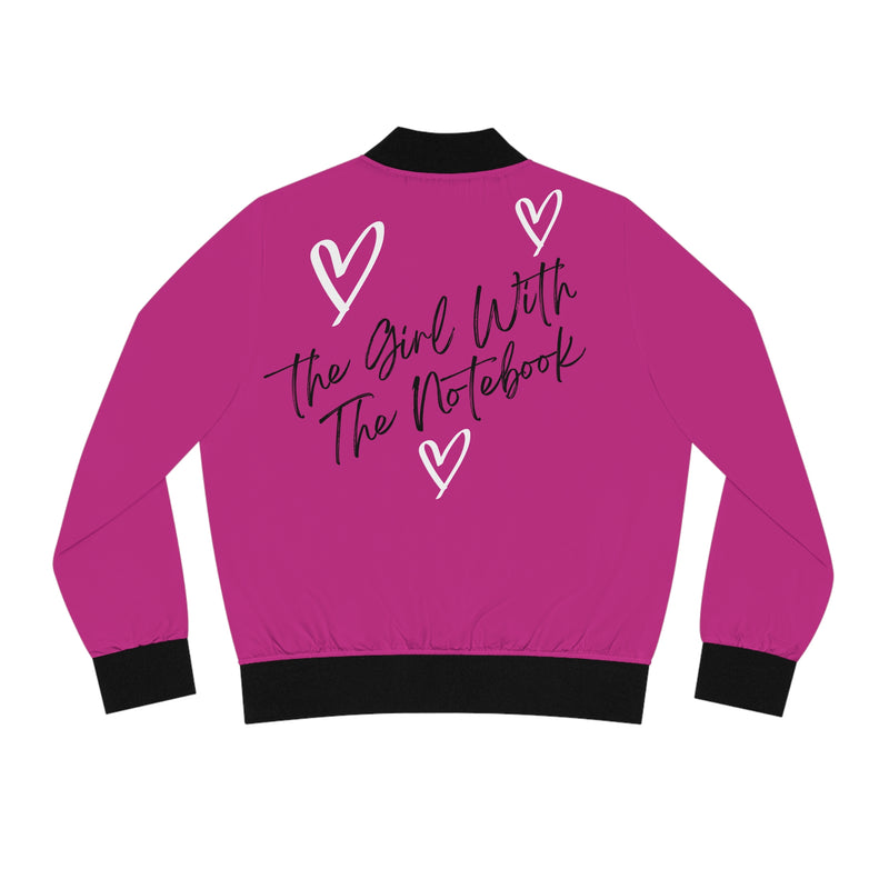 TGWTN Women's Bomber Jacket: White/Black | Pink