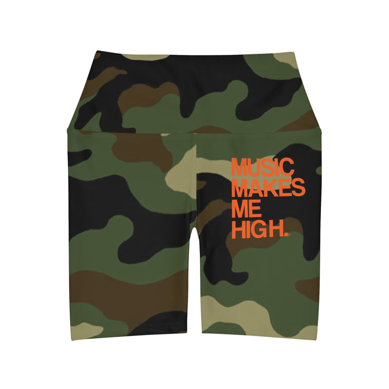 MMMH Yoga Shorts: Camo | Orange