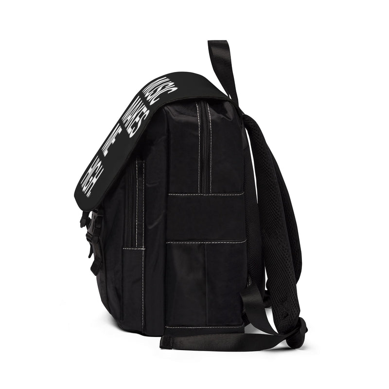 MMMH Backpack: Black | White Lettering