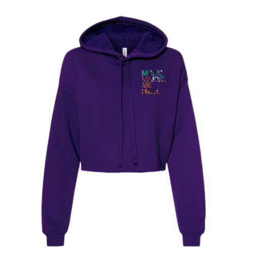 MMMH Cropped Hoodie: Purple | Graffiti