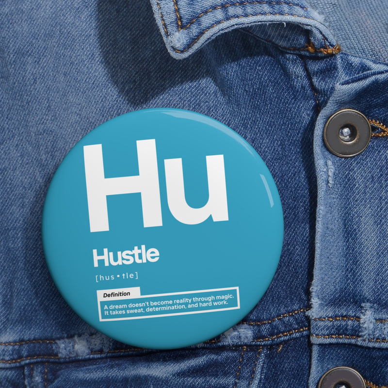 NOVL Round Pin: Hustle White | Turquoise