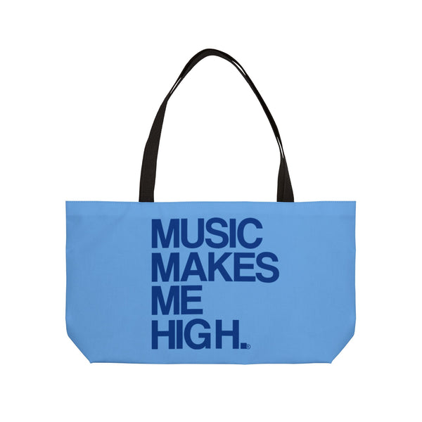 MMMH Weekender Bag (Black Handle): Light Blue | Dark Blue