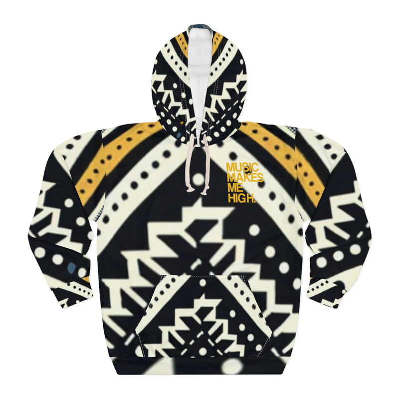 MMMH Unisex Hoodie: Black Abstract | Yellow