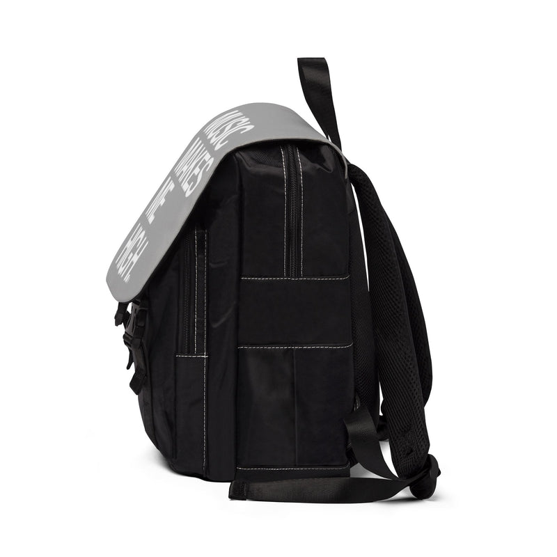 MMMH Backpack: Light Grey | White Lettering