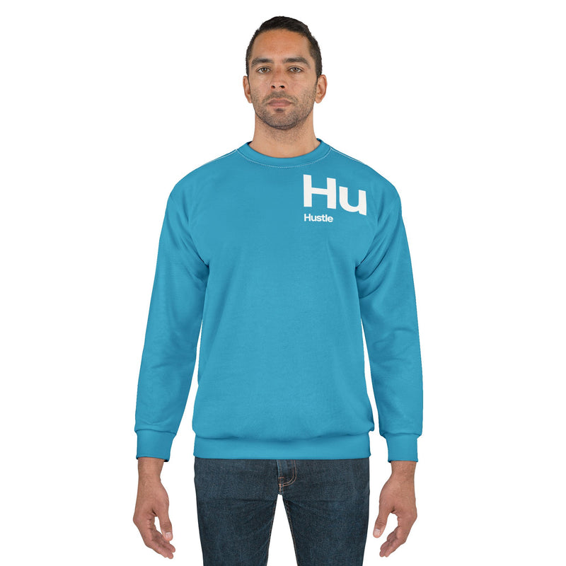 NOVL Unisex Sweatshirt: Hustle White | Turquoise