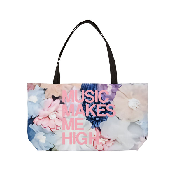 MMMH Weekender Bag (Black Handle): Flowers | Light Pink