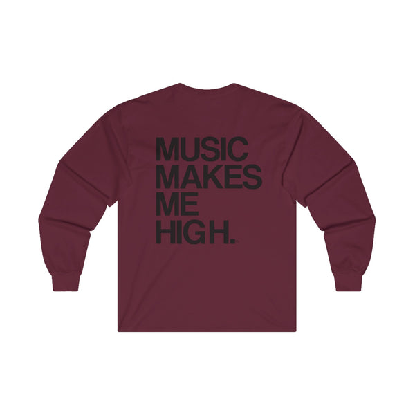 MMMH Unisex Long Sleeve Tee: Maroon | Black Lettering