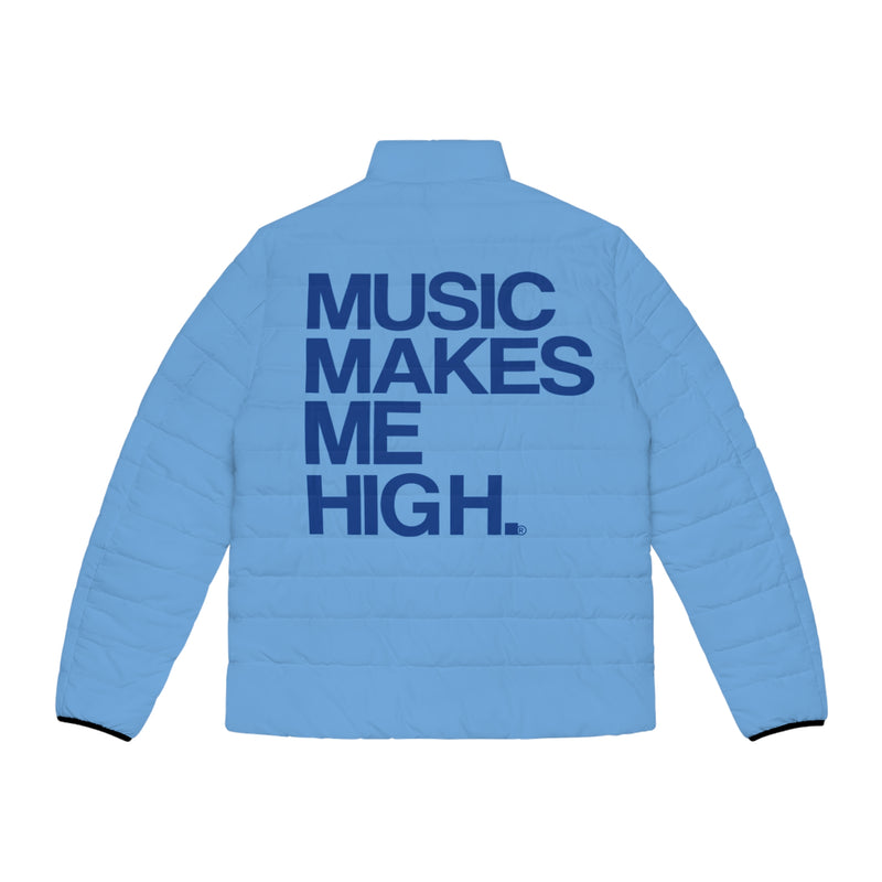 MMMH Men's Puffer Jacket: Light Blue | Dark Blue