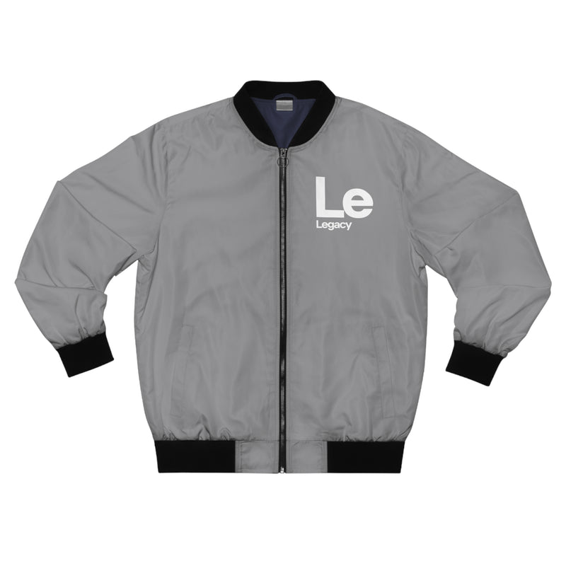 NOVL Unisex Bomber Jacket: Legacy Grey | White