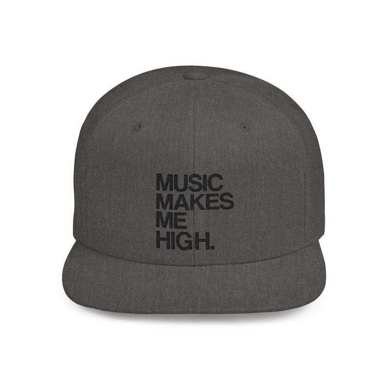 MMMH Classic Snapback: Dark Heather_Black Lettering