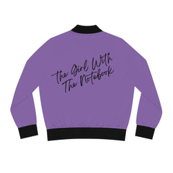 TGWTN Women's Bomber Jacket: Black | Light Purple