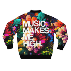 MMMH Unisex Bomber Jacket: Floral | White