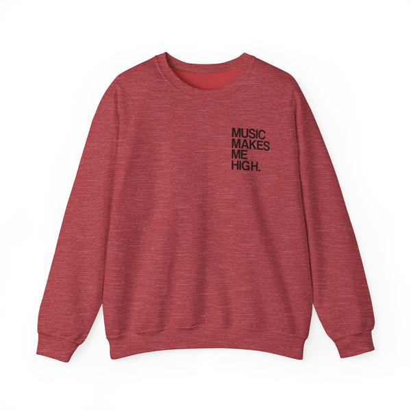 MMMH Unisex Sweatshirt: Heather Sport Scarlet Red | Black Lettering