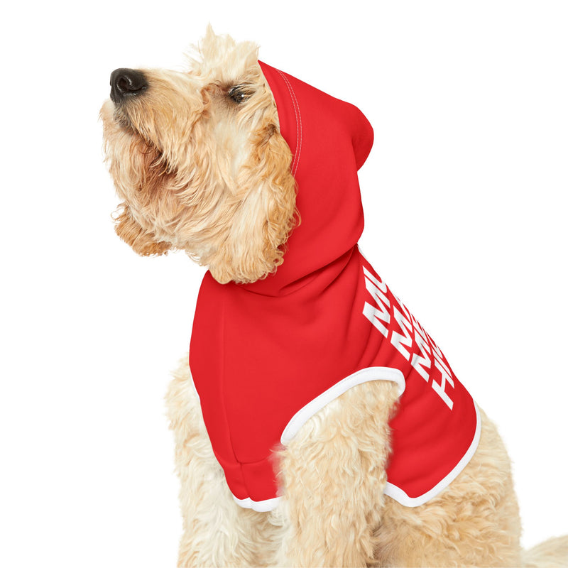 MMMH Pet Hoodie: Red | White