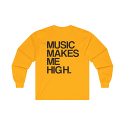 MMMH Unisex Long Sleeve Tee: Gold | Black Lettering