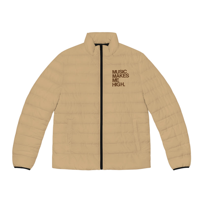 MMMH Men's Puffer Jacket: Tan | Brown