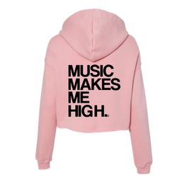 MMMH Cropped Hoodie: Pink | Black