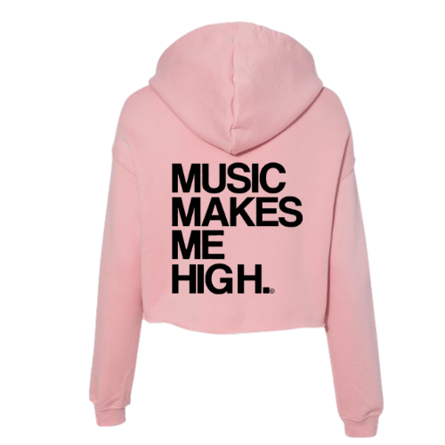 MMMH Cropped Hoodie: Pink | Black