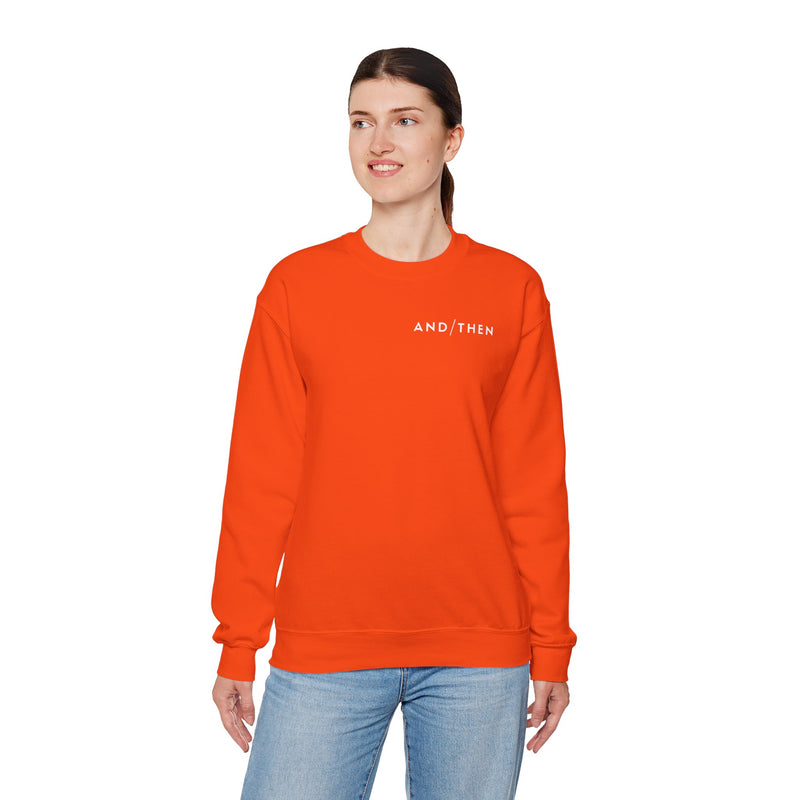 IJTT Unisex Sweatshirt: AT Slash White | Orange