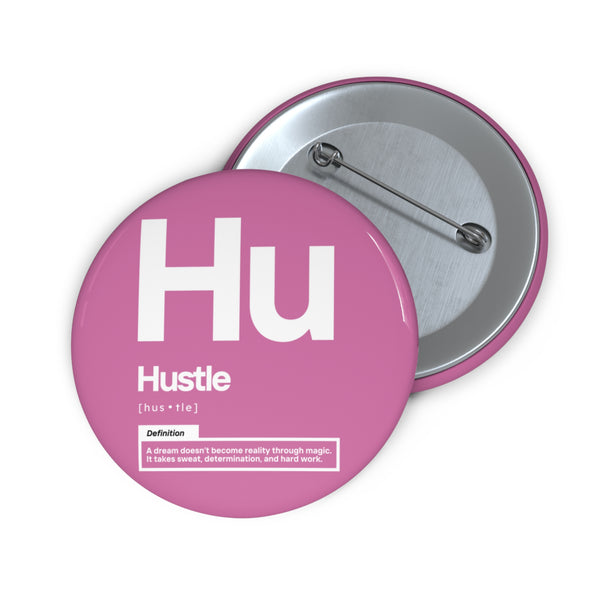 NOVL Round Pin: Hustle White | Light Pink