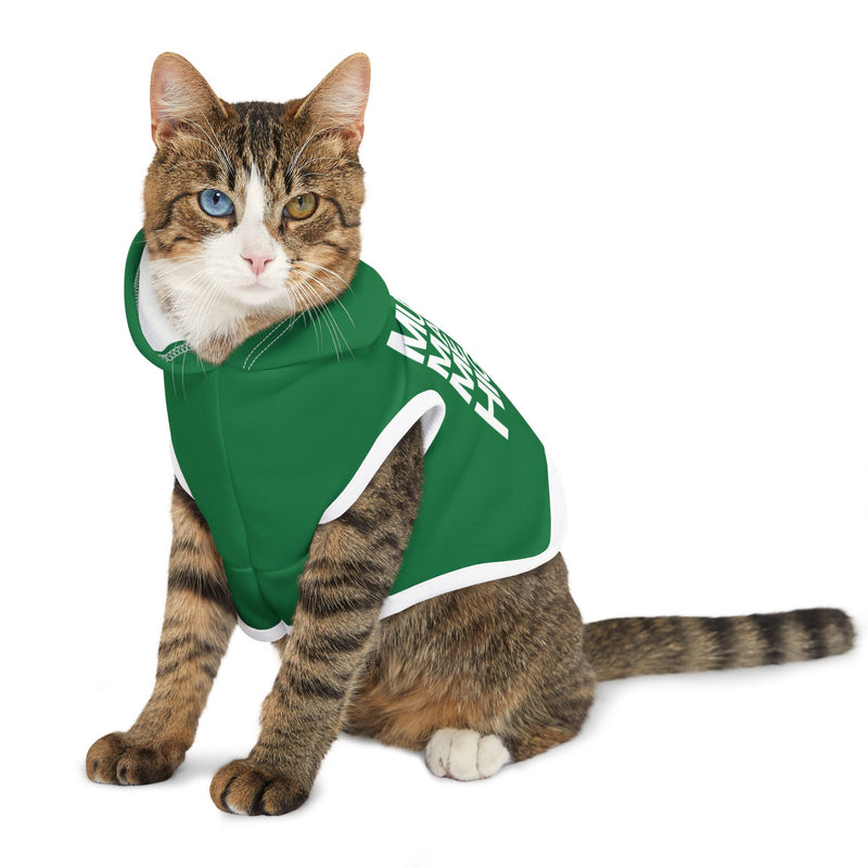 MMMH Pet Hoodie: Dark Green | White