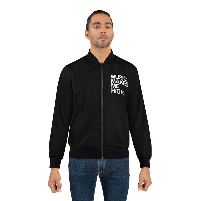 MMMH Bomber Jacket: Black | White Lettering