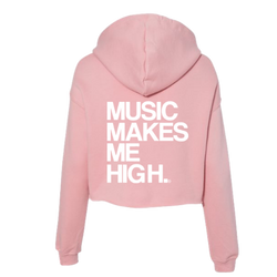 MMMH Cropped Hoodie: Pink | White