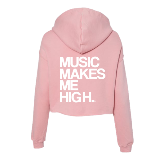 MMMH Cropped Hoodie: Pink | White