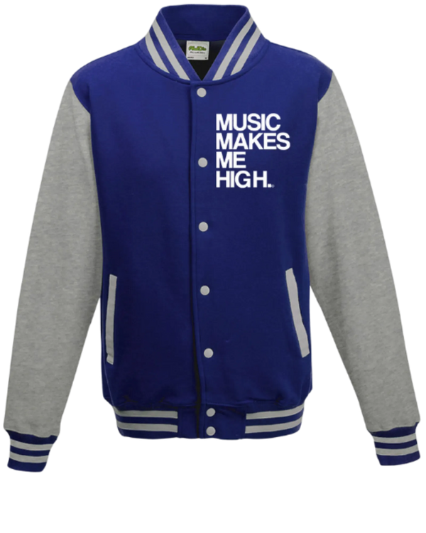 MMMH Unisex Letterman Jacket: Royal/Gray | White