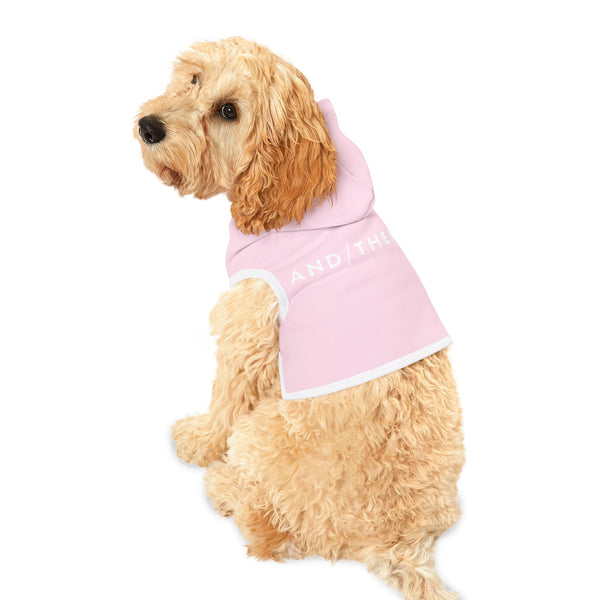 IJTT Pet Hoodie: AT Slash White | Light Pink