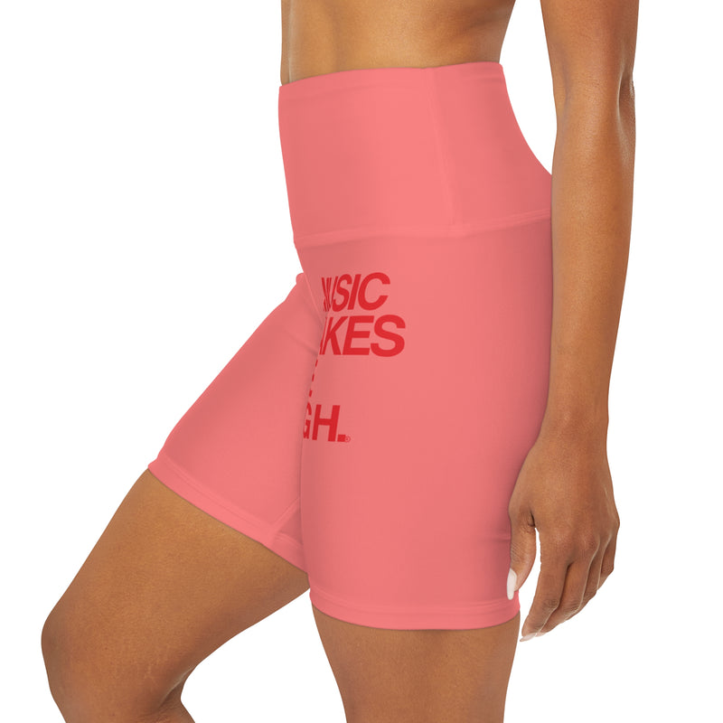 MMMH Yoga Shorts: Light Red | Red