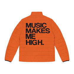 MMMH Men's Puffer Jacket: Orange | Black