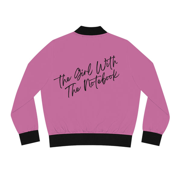 TGWTN Women's Bomber Jacket: Black | Light Pink