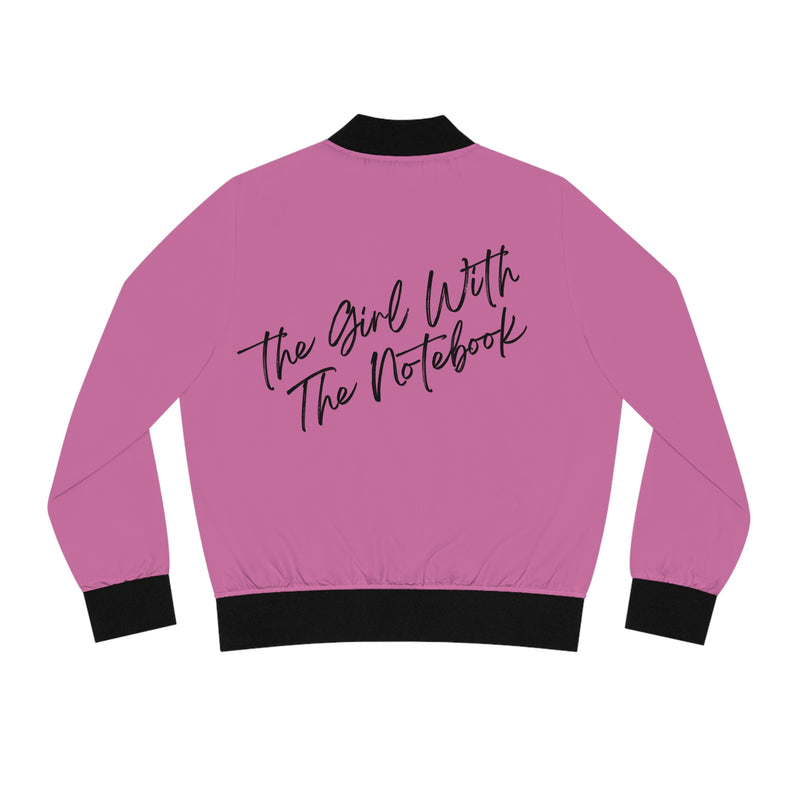 TGWTN Women's Bomber Jacket: Black | Light Pink