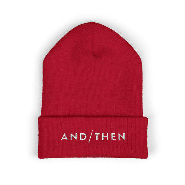 IJTT Beanie Hat: AT Slash White | Red