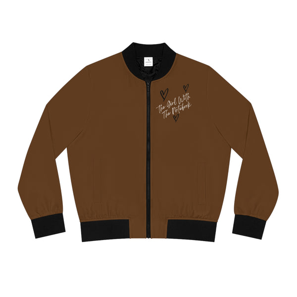 TGWTN Women's Bomber Jacket: Black/White | Brown